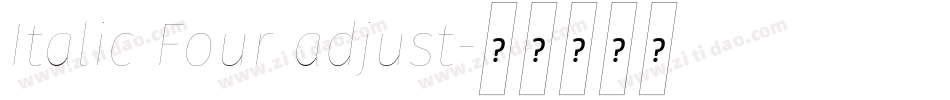 Italic Four adjust字体转换